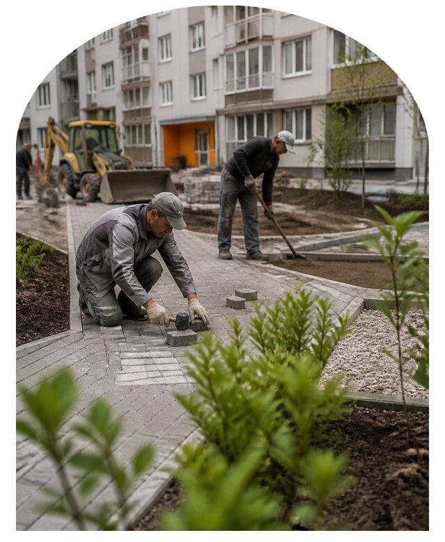 Благоустройство двора многоквартирного дома в Барнауле